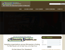 Tablet Screenshot of minnesotaspeakers.com